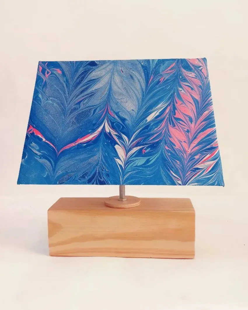 Modern Colorful Marbling Wooden Table Lamp