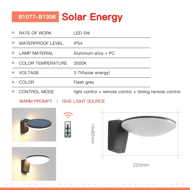 Modern Solar Garden Wall Light For Your Villa Entrance