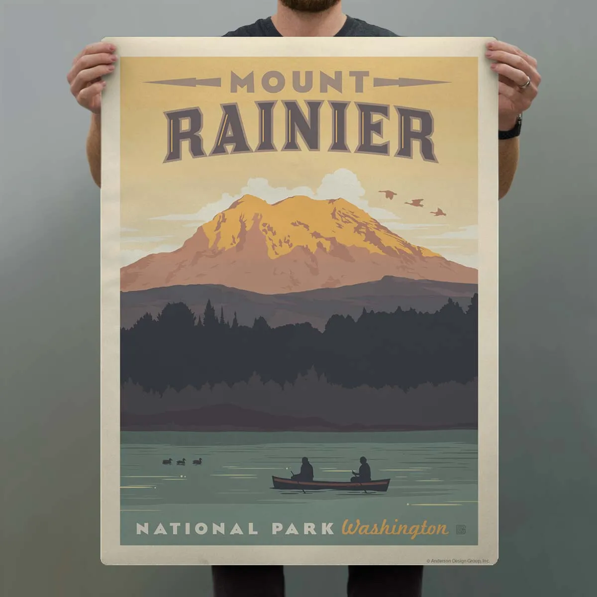 Mount Rainier National Park Washington Canoe Decal