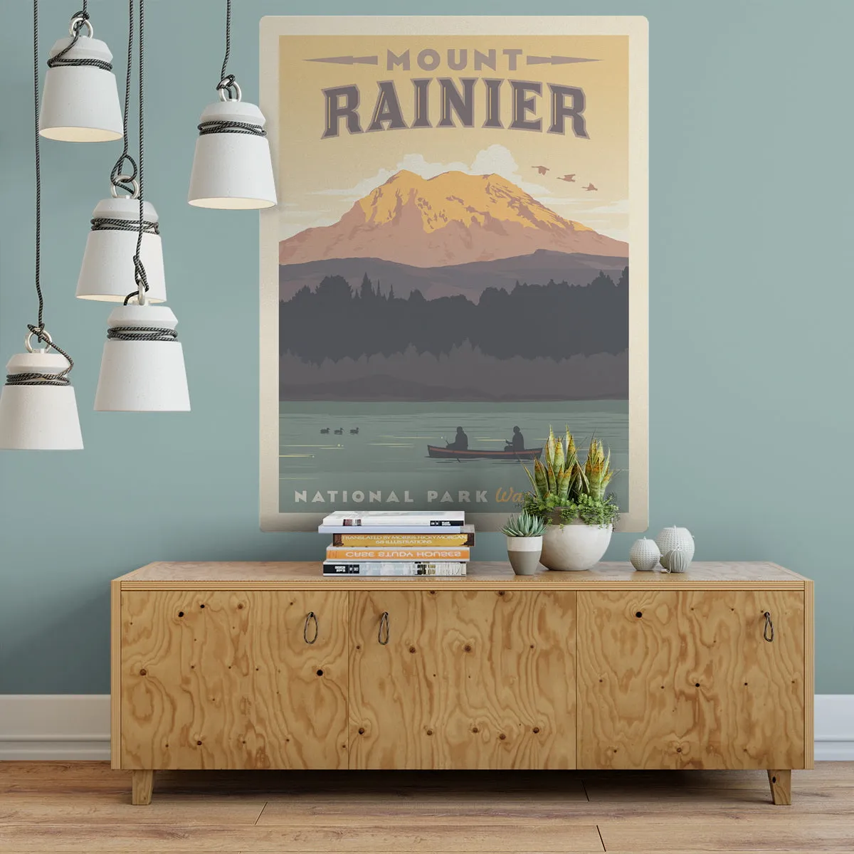 Mount Rainier National Park Washington Canoe Decal