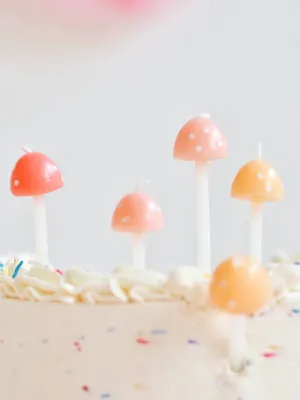 Mushroom Birthday Candles