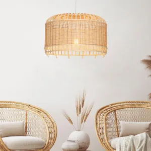 Natural Bamboo Rattan Large Pendant Light