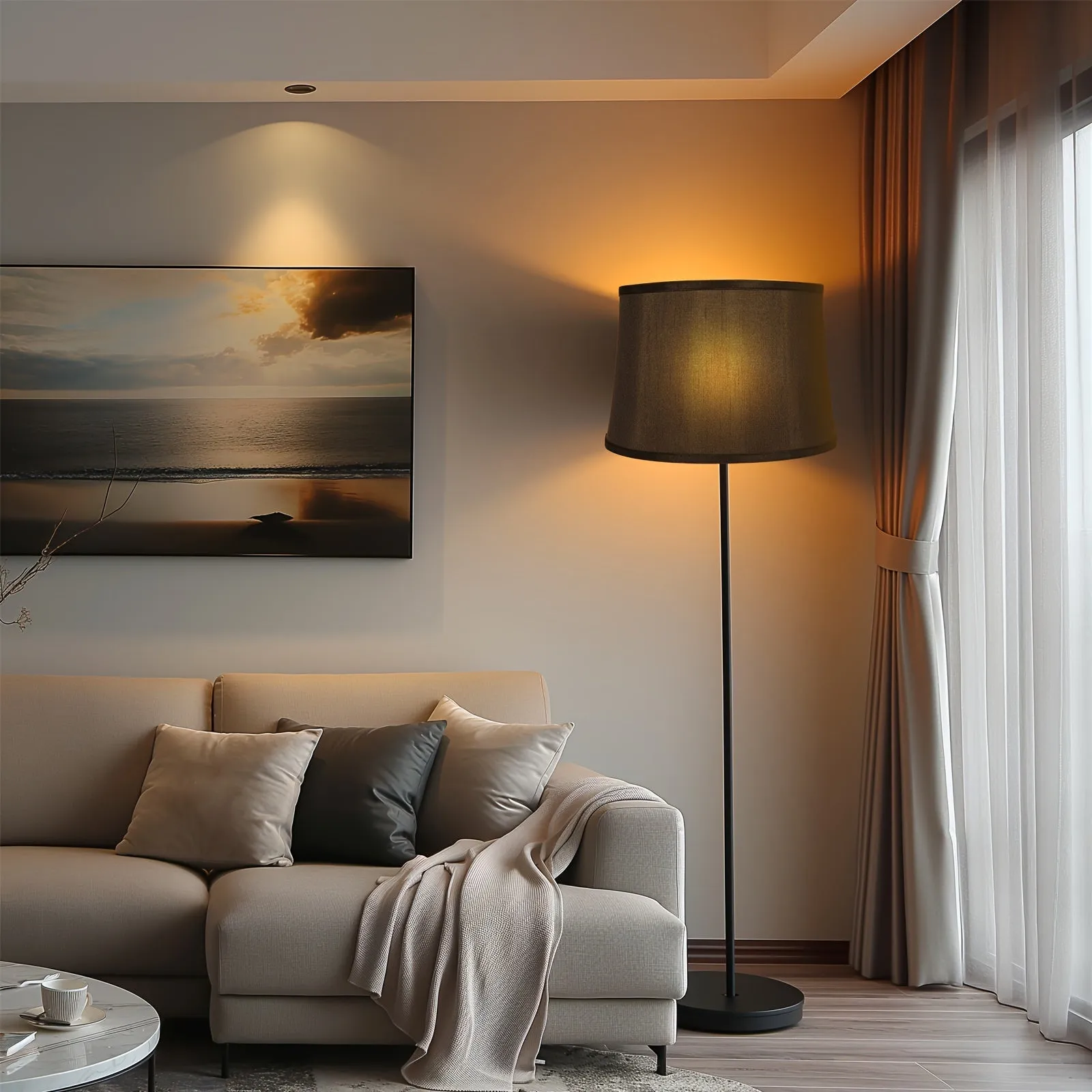 Navy Floor Lamp Shade