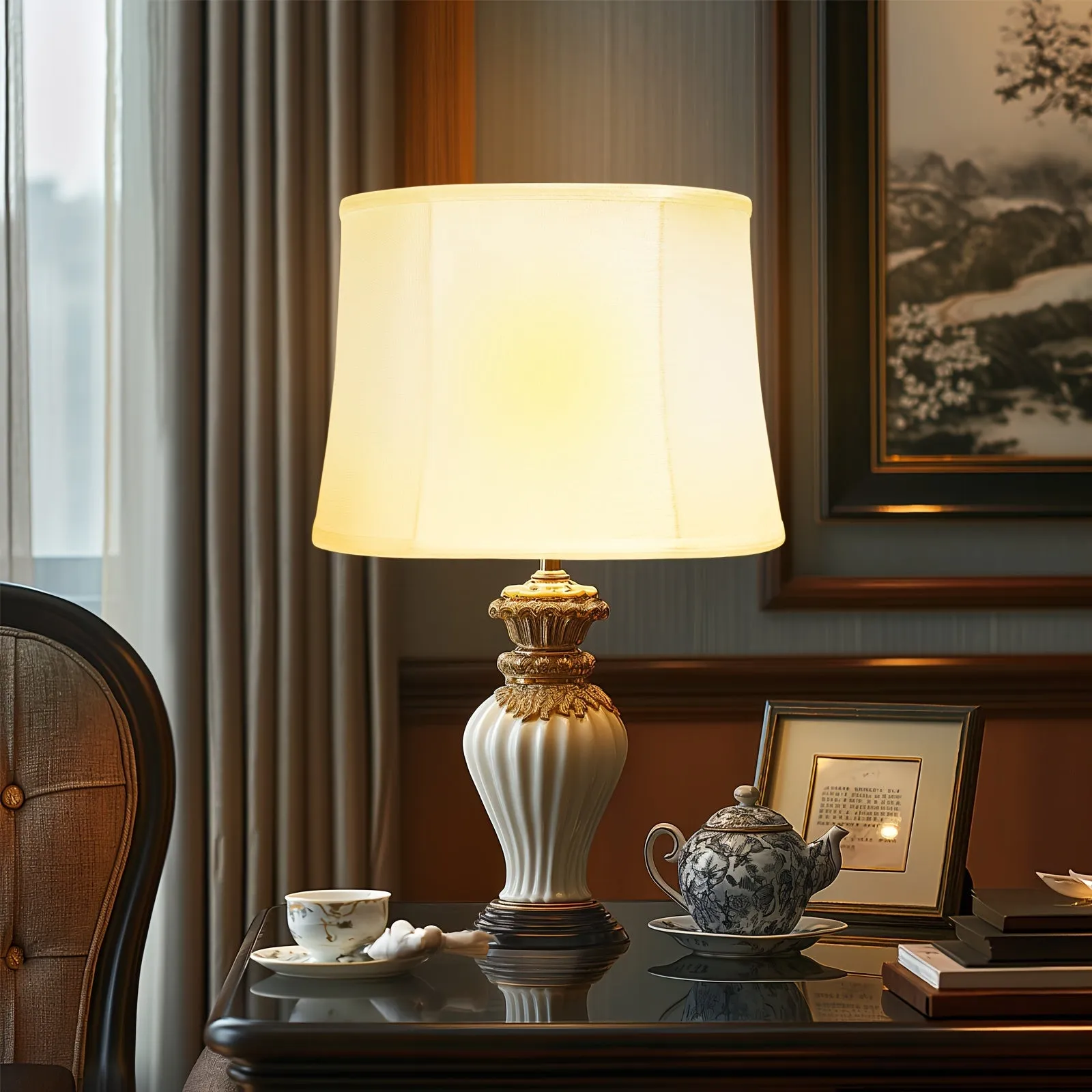 Navy Floor Lamp Shade