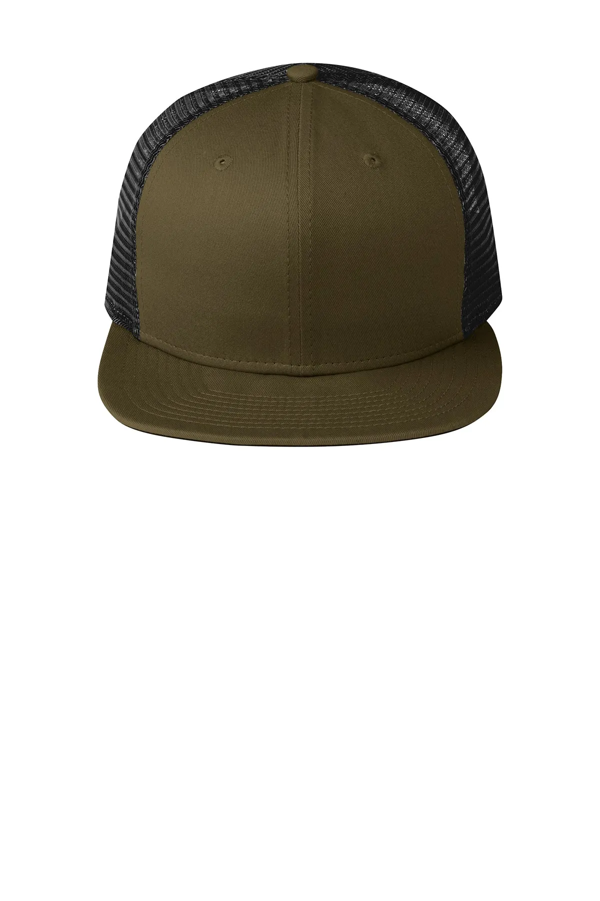 New Era Original Fit Snapback Trucker Customized Caps, Olive/ Black