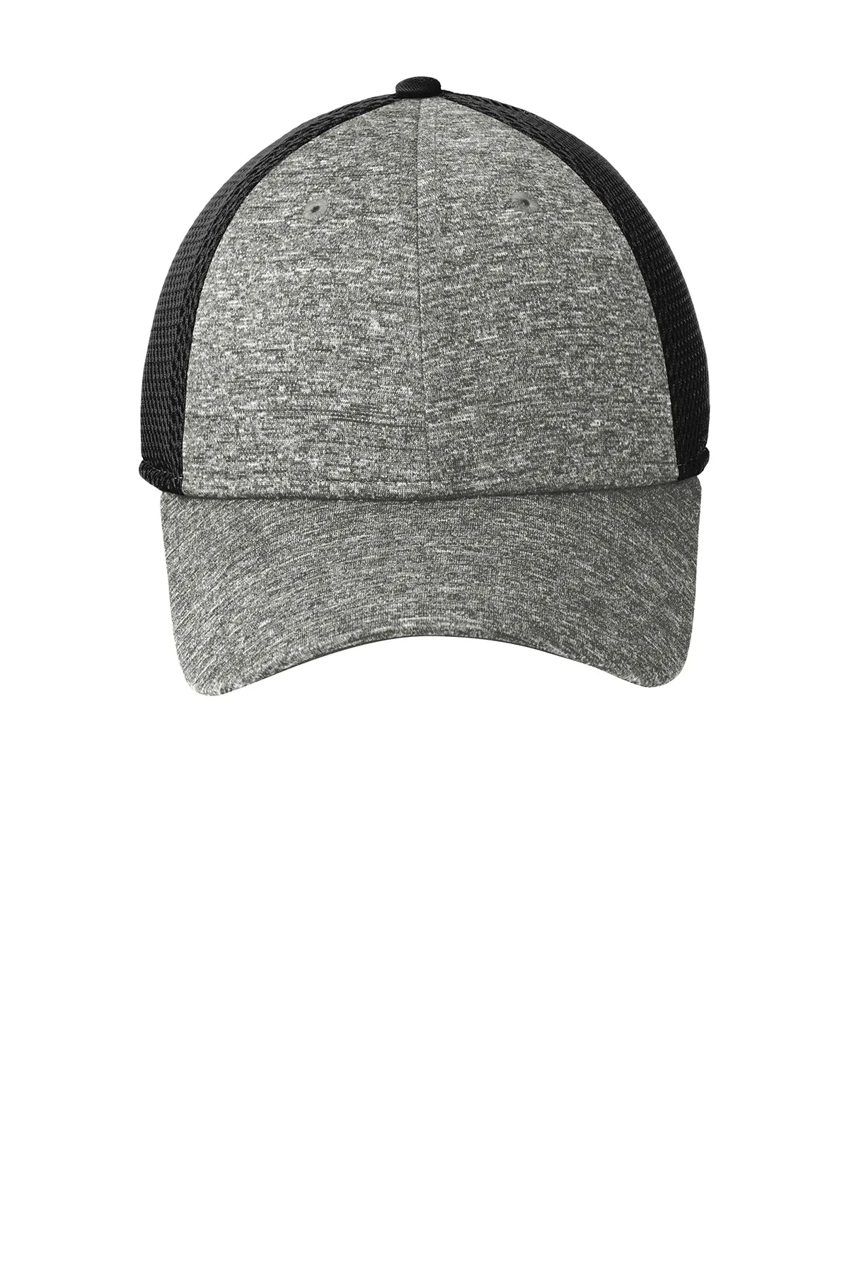 New Era Shadow Stretch Mesh Customized Caps, Black/ Shadow Heather