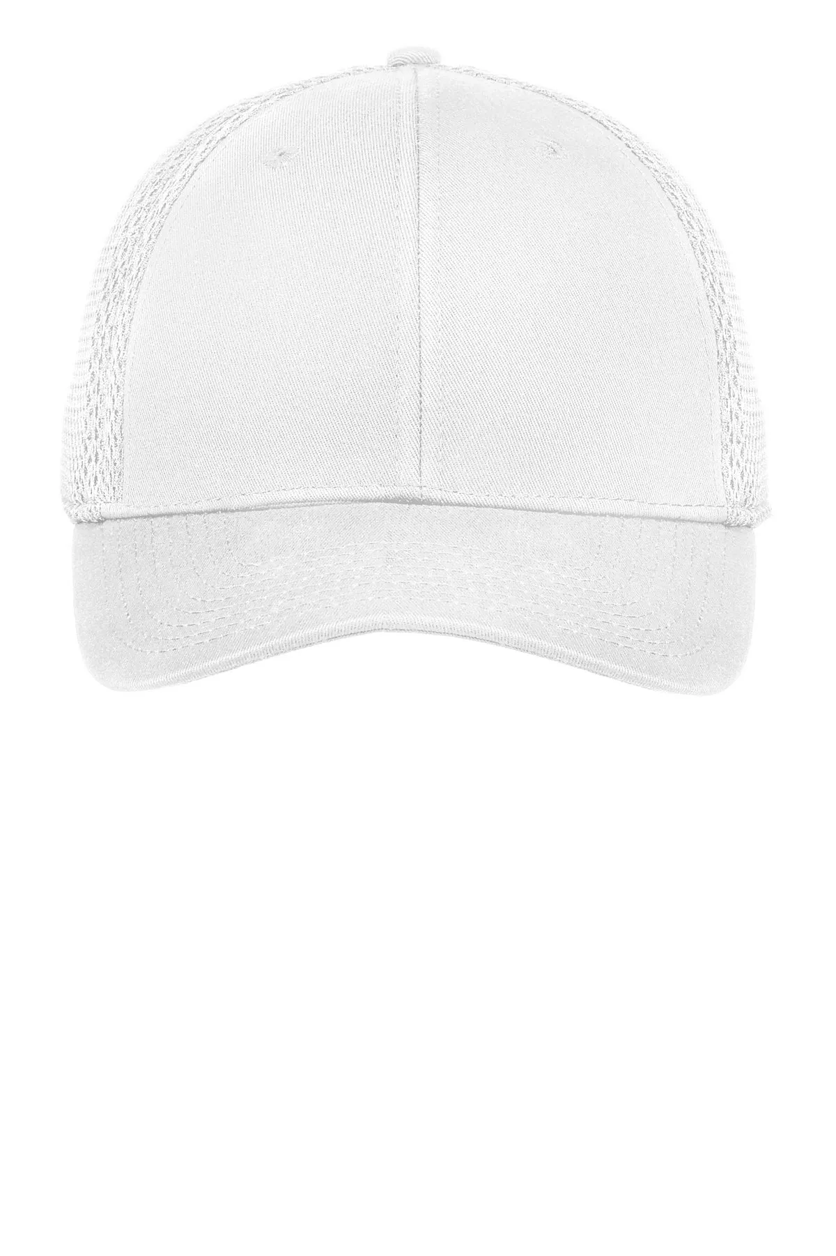 New Era Snapback Contrast Front Mesh Customized Caps, White/White