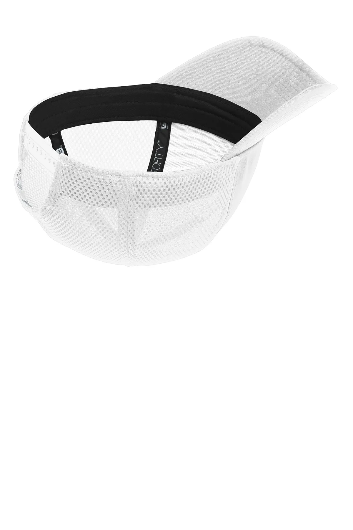 New Era Snapback Contrast Front Mesh Customized Caps, White/White