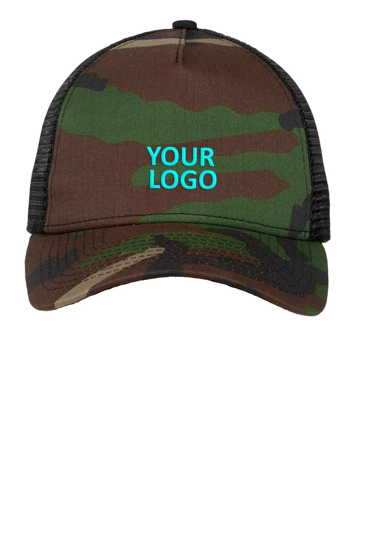New Era Snapback Trucker Customized Caps, Camo/ Black