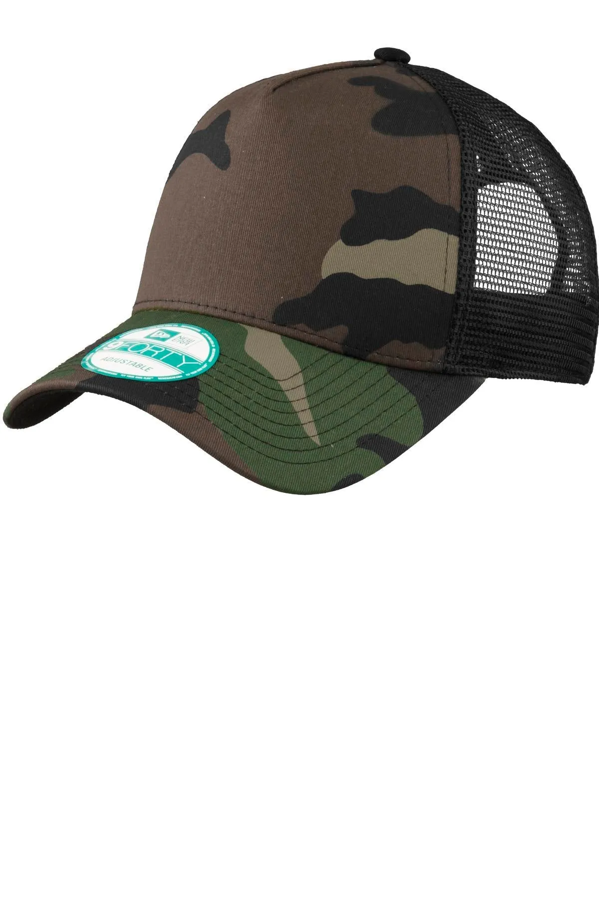 New Era Snapback Trucker Customized Caps, Camo/ Black