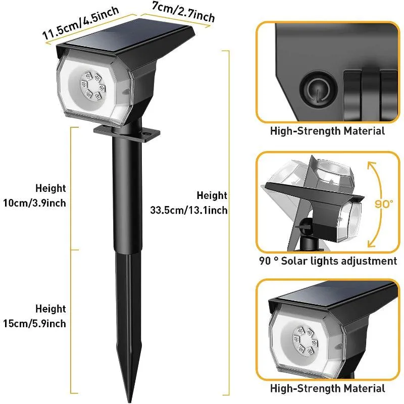 Pack 2 Solar Lights – Illuminate with Style and Versatility