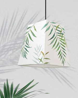 Palm Leaf Shaded Cotton Pendant Lamp