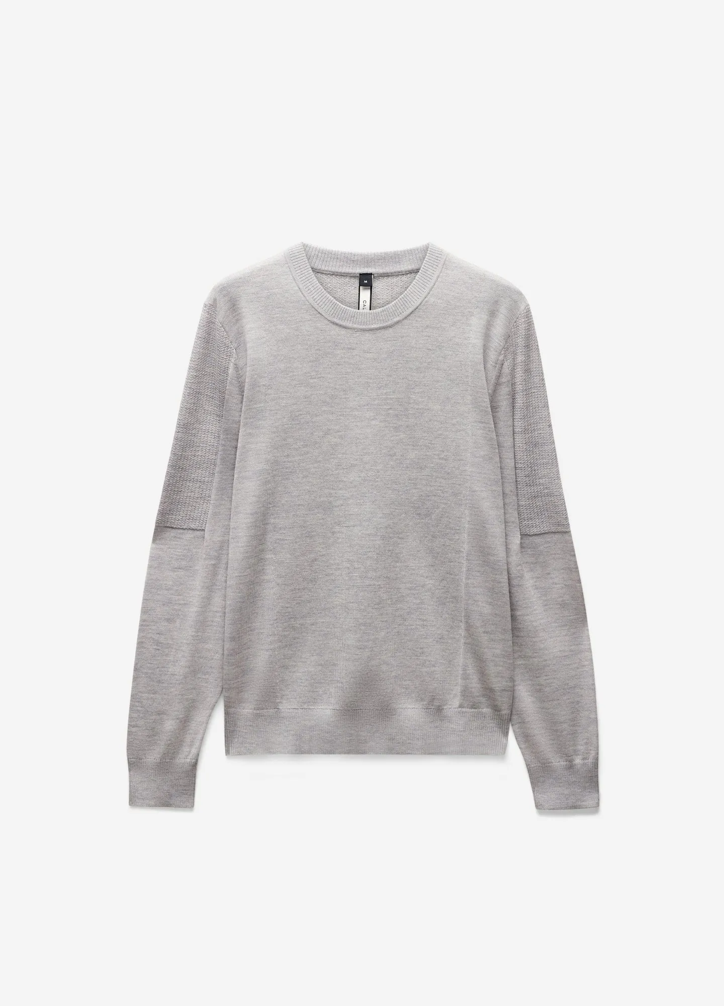 Panelled Merino Sweater Silver