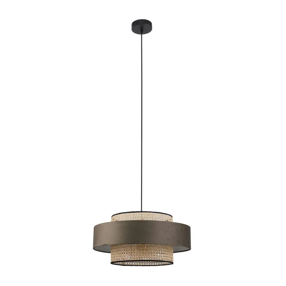 Piper Charming Fusion Rattan Pendant Light - Brown or Grey, PL0224