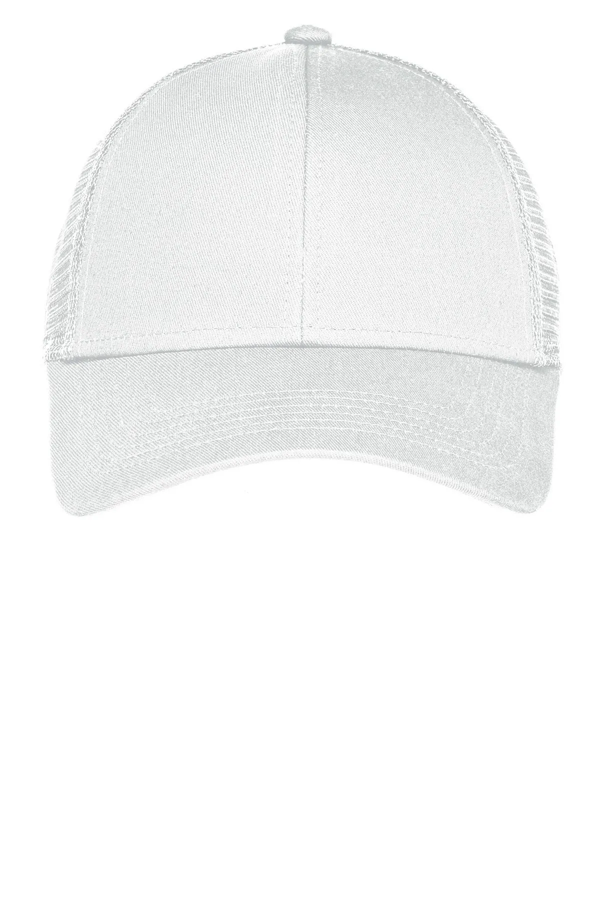 Port Authority Adjustable Mesh Back Branded Caps, White