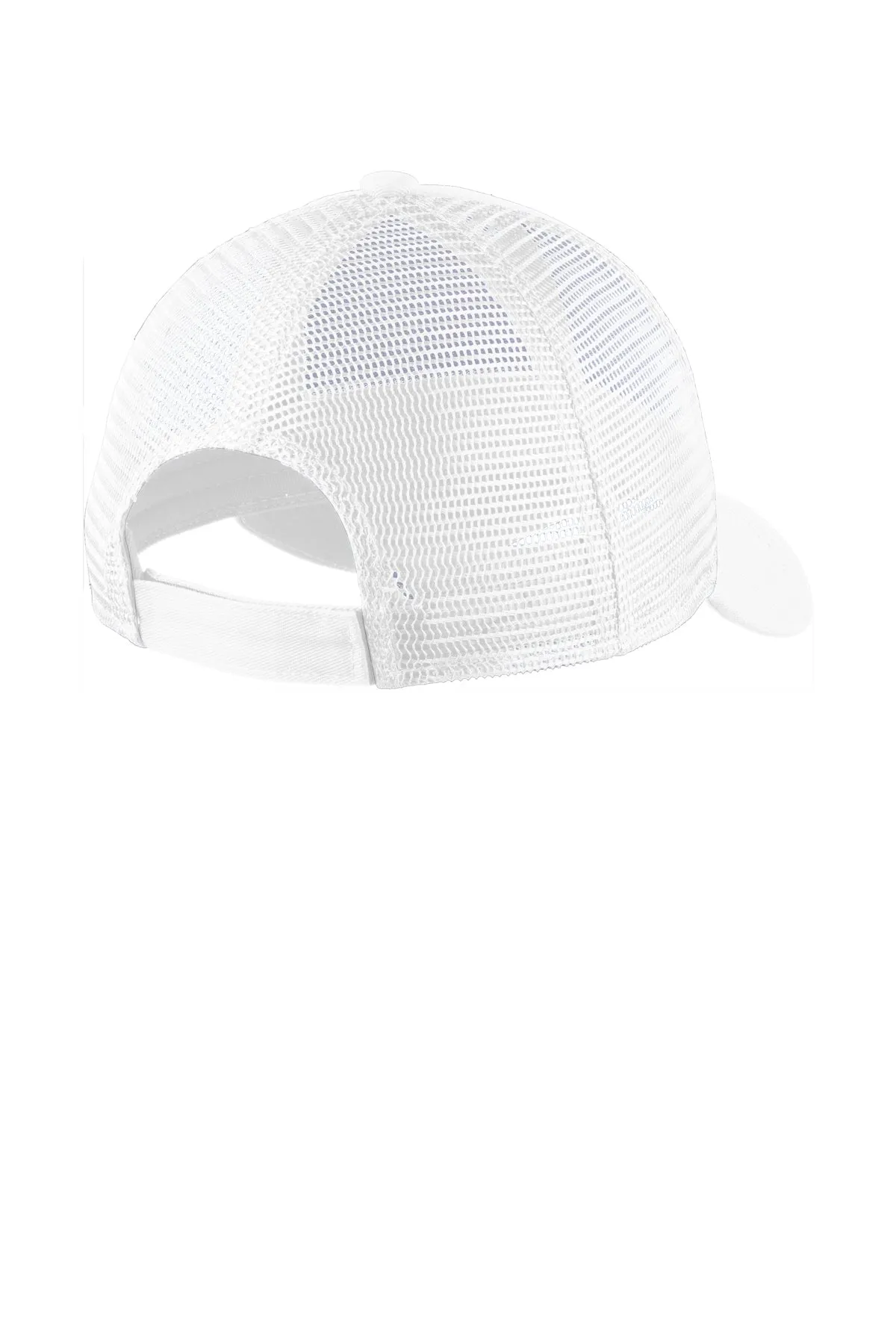 Port Authority Adjustable Mesh Back Branded Caps, White
