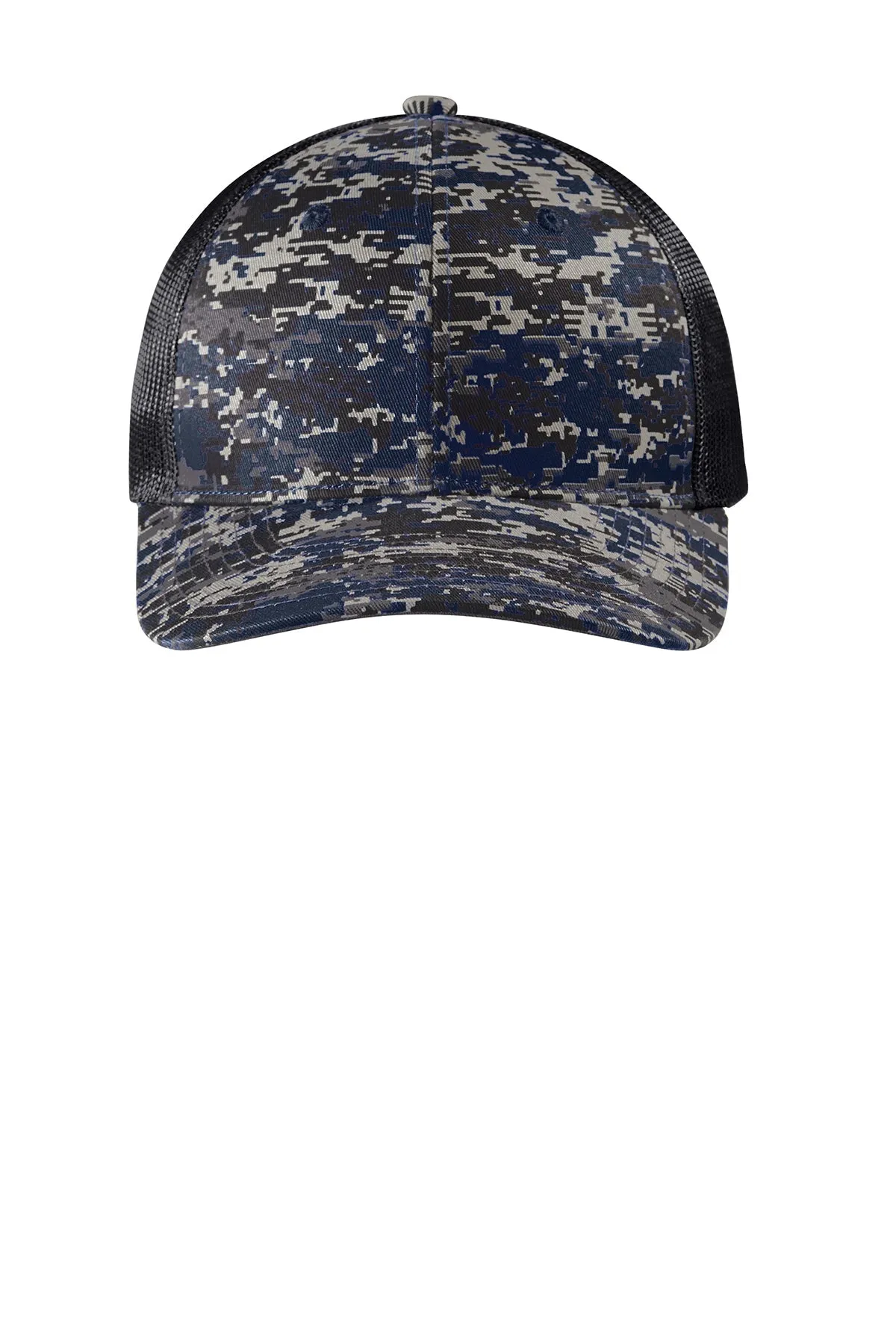 Port Authority Digi Camo Snapback Trucker Branded Caps, Rich NavyDigi/ Grey Steel