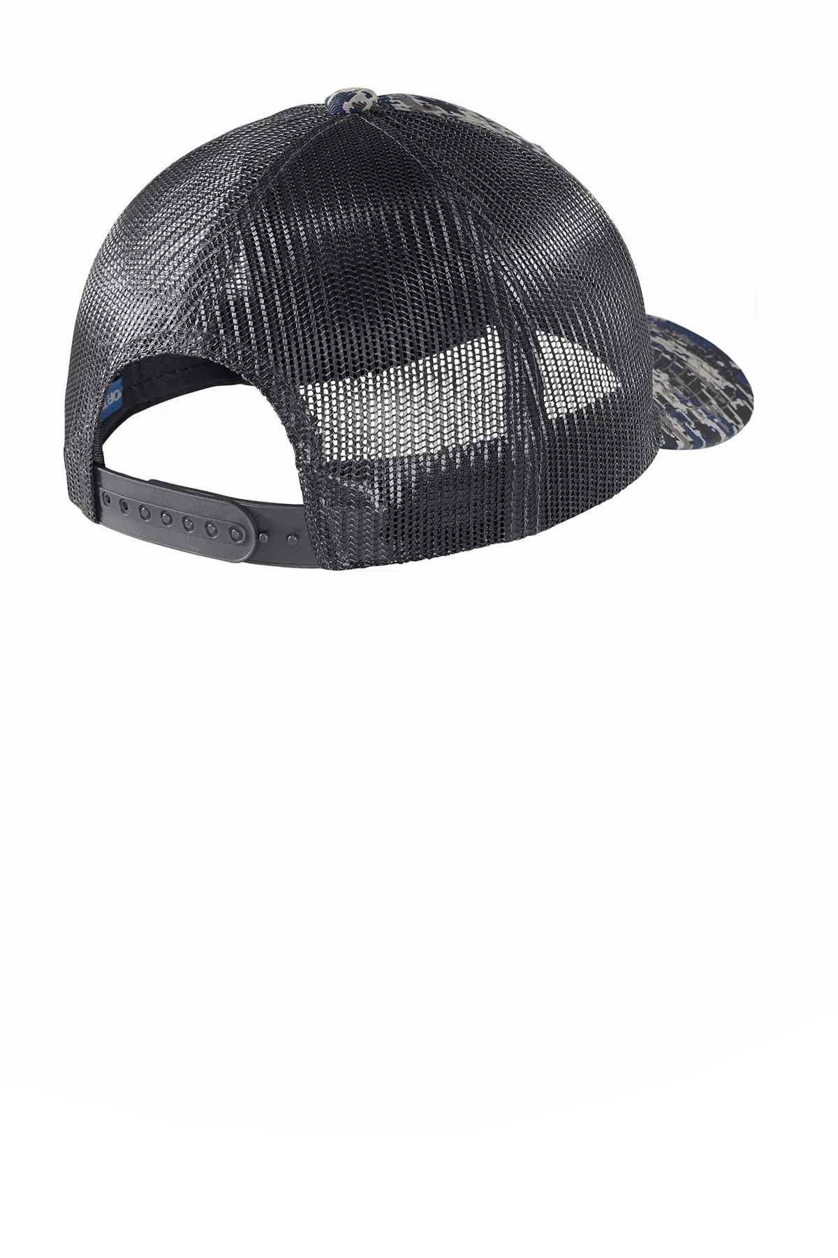 Port Authority Digi Camo Snapback Trucker Branded Caps, Rich NavyDigi/ Grey Steel