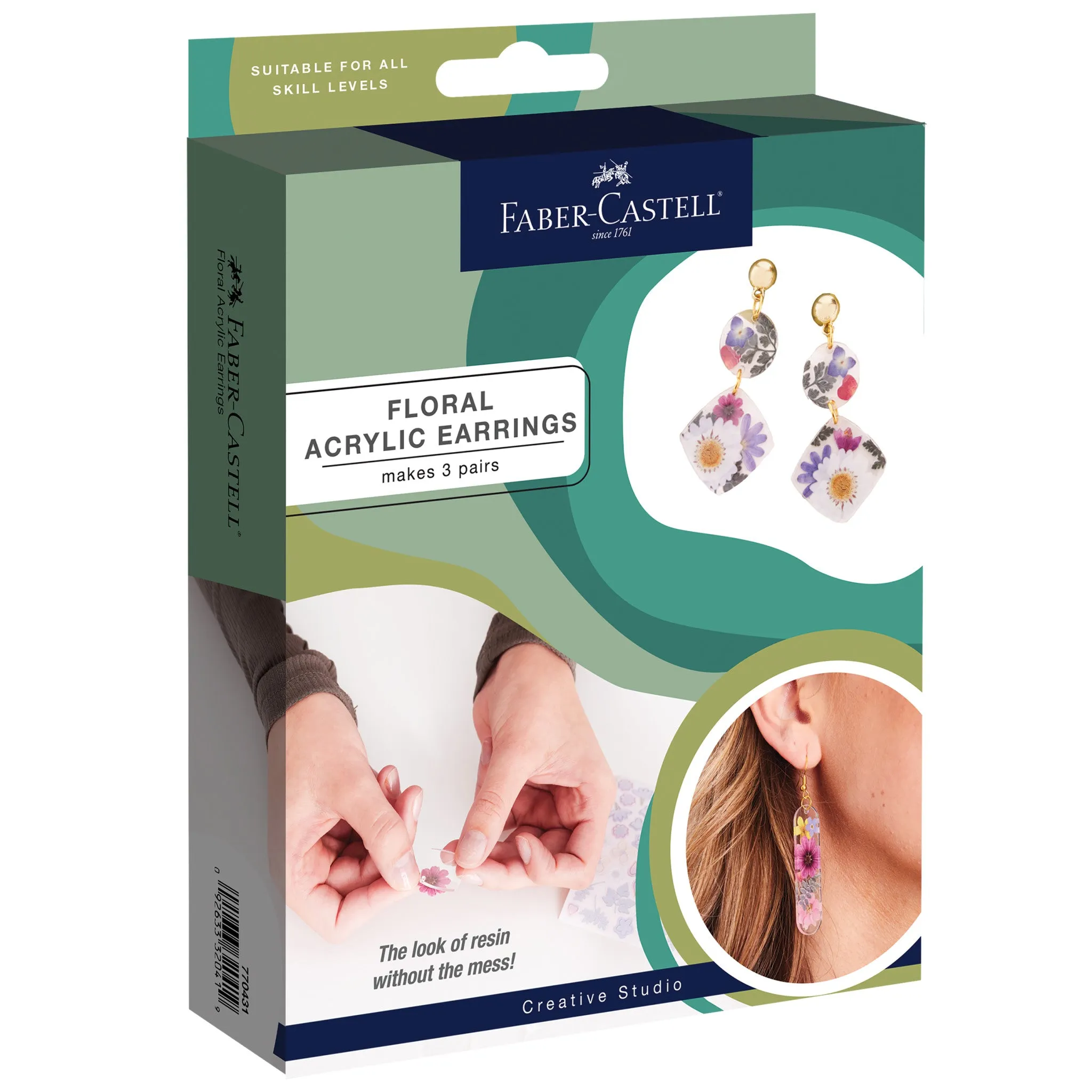 Pressed Floral Acrylic Earrings - #770432