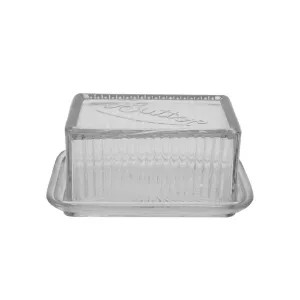 Pressed Glass Butter Dish