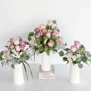Purple Pastels Flower Centerpieces