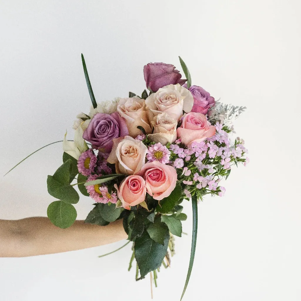 Purple Pastels Flower Centerpieces