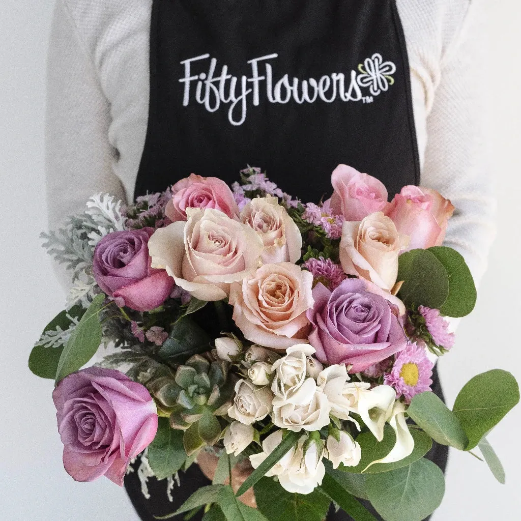 Purple Pastels Flower Centerpieces