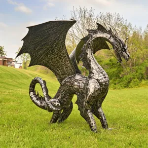 "Angry Ira" Metal Dragon Statue Large
