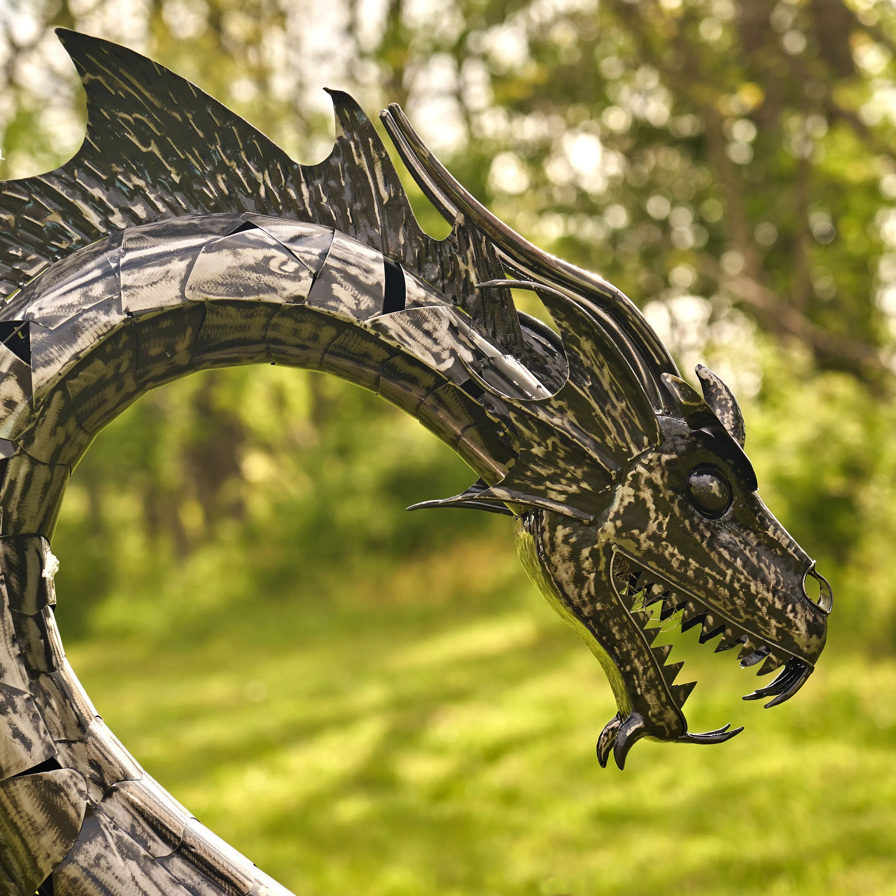 "Angry Ira" Metal Dragon Statue Large