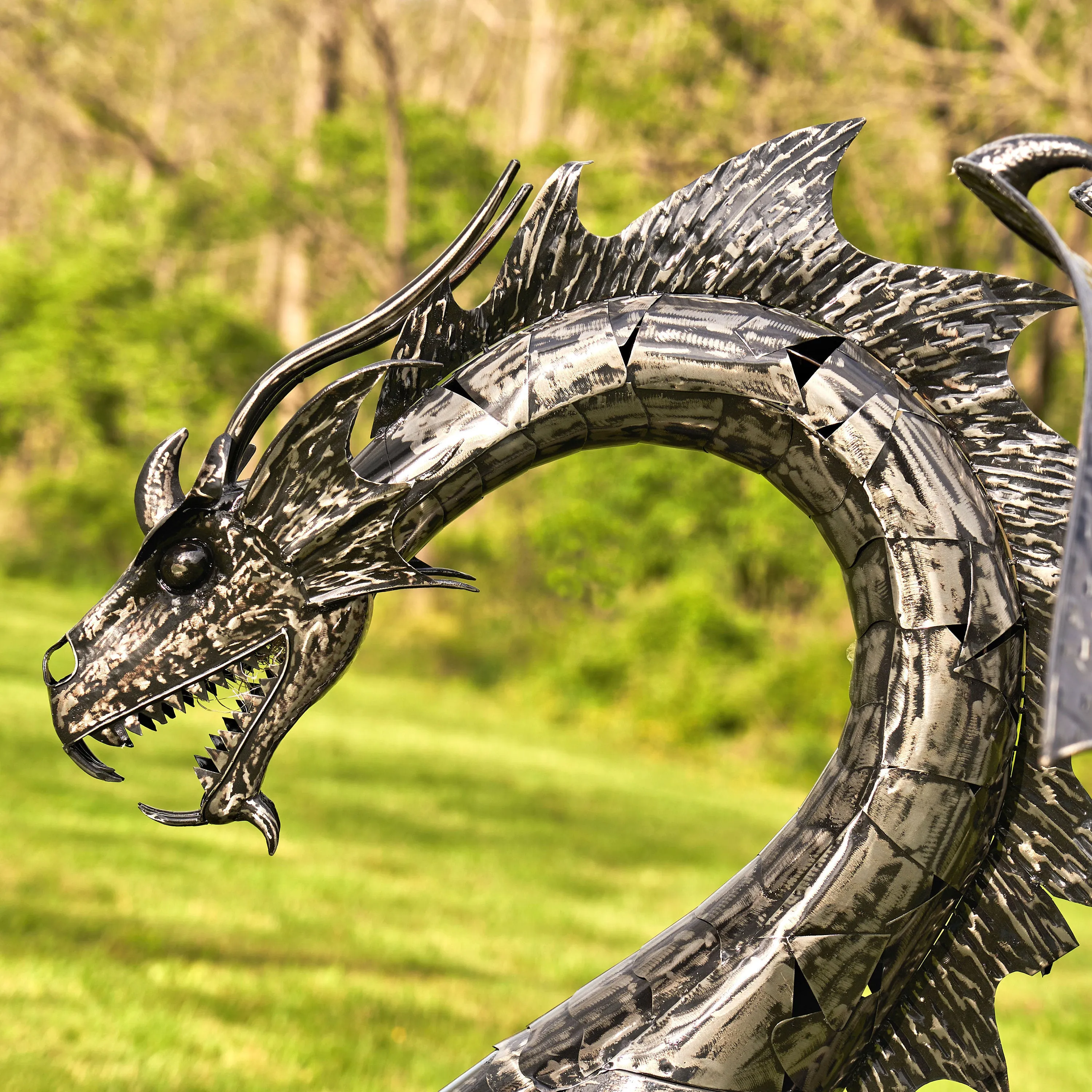 "Angry Ira" Metal Dragon Statue Large