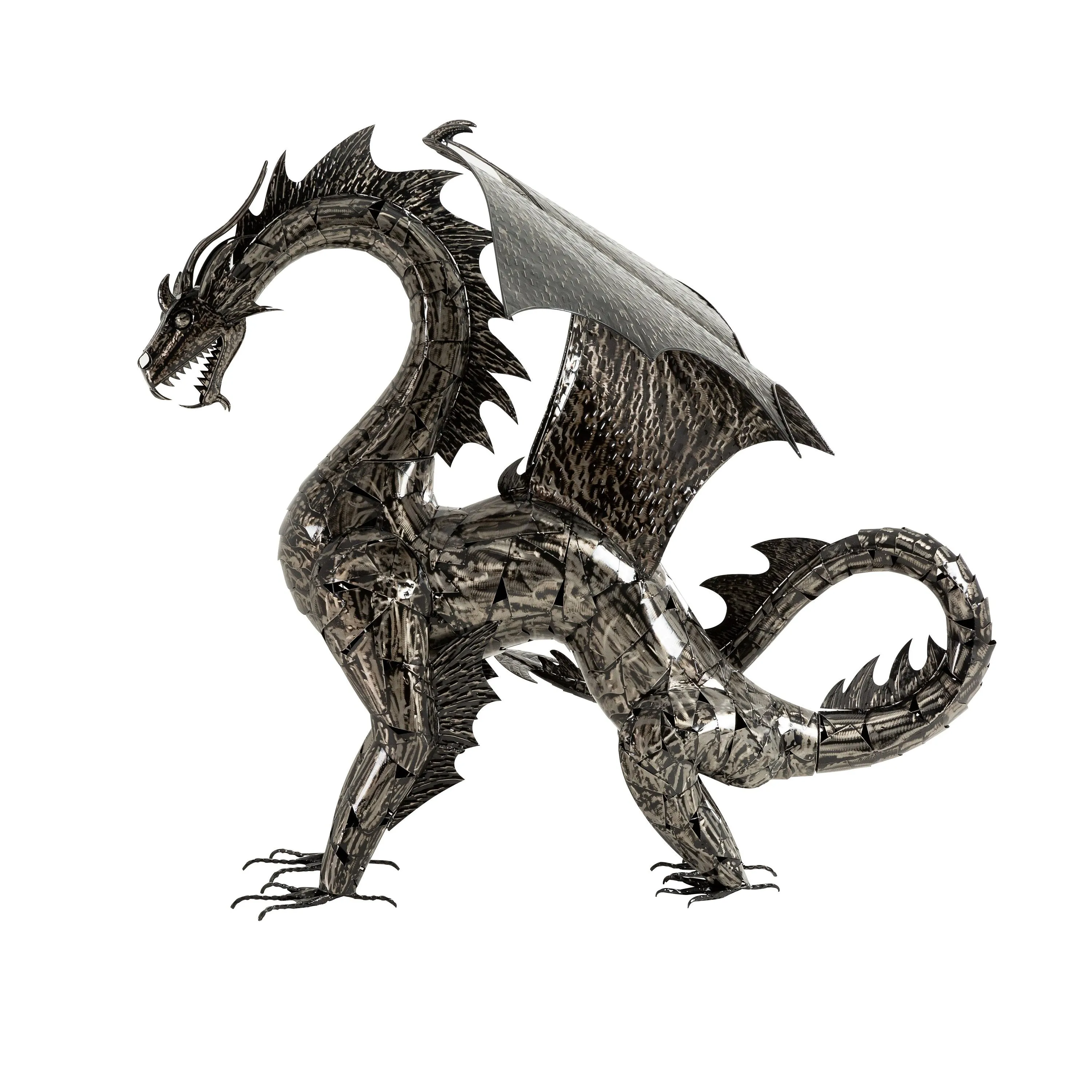 "Angry Ira" Metal Dragon Statue Large