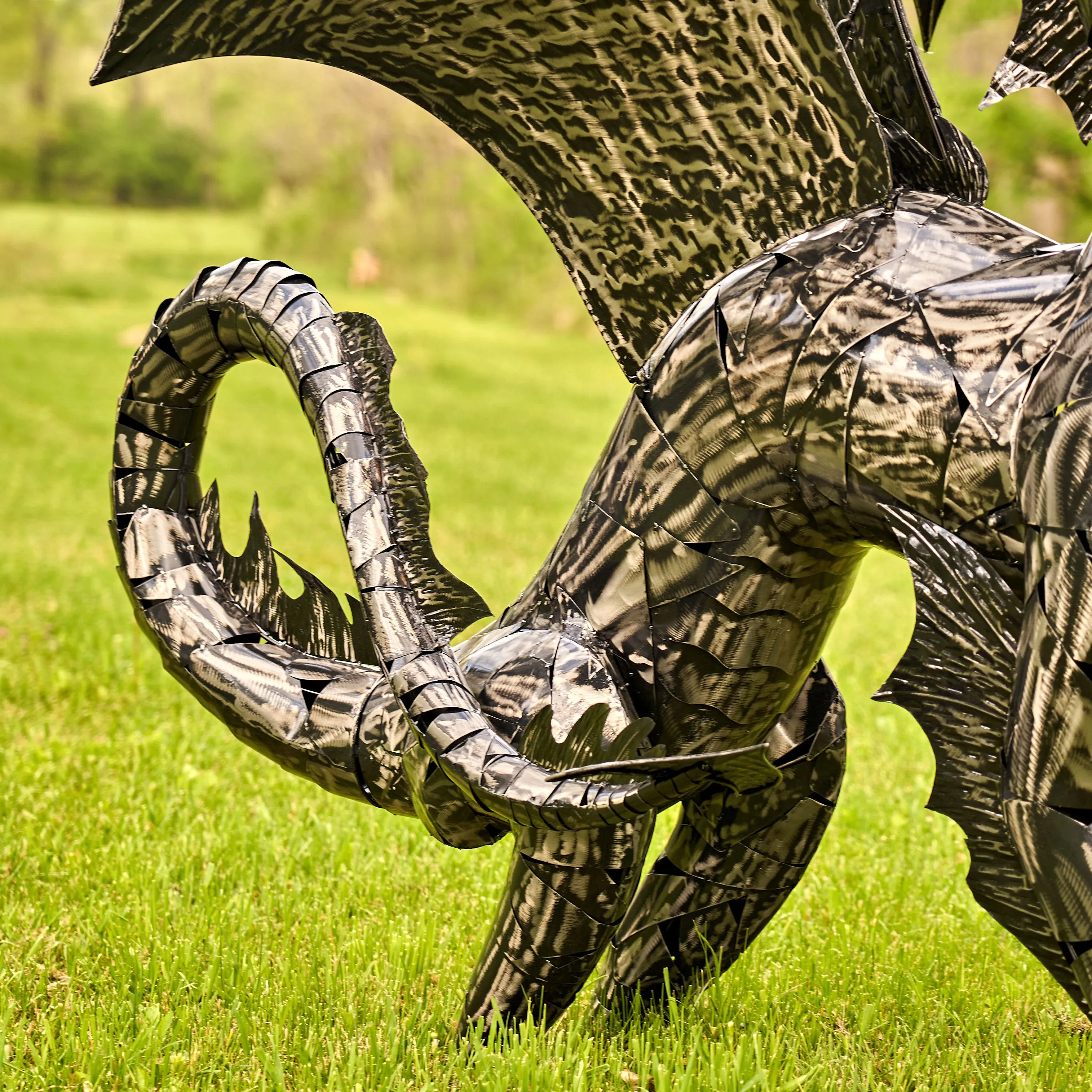 "Angry Ira" Metal Dragon Statue Large