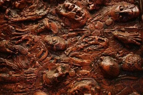 "Blood Wall Panel with Blending Costume" Haunted House Facade
