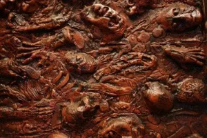 "Blood Wall Panel with Blending Costume" Haunted House Facade