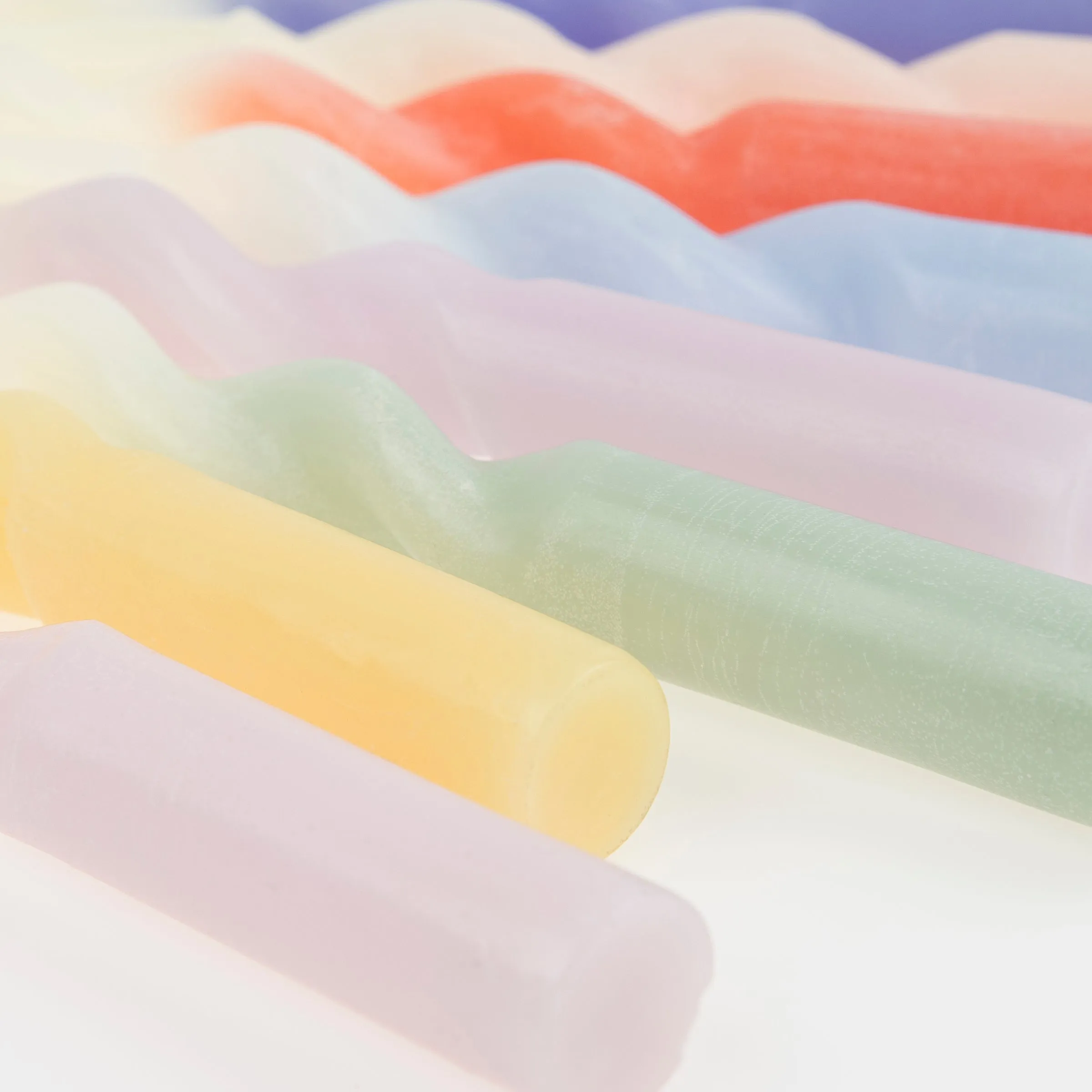 Rainbow Twisted Table Candles (x 8)