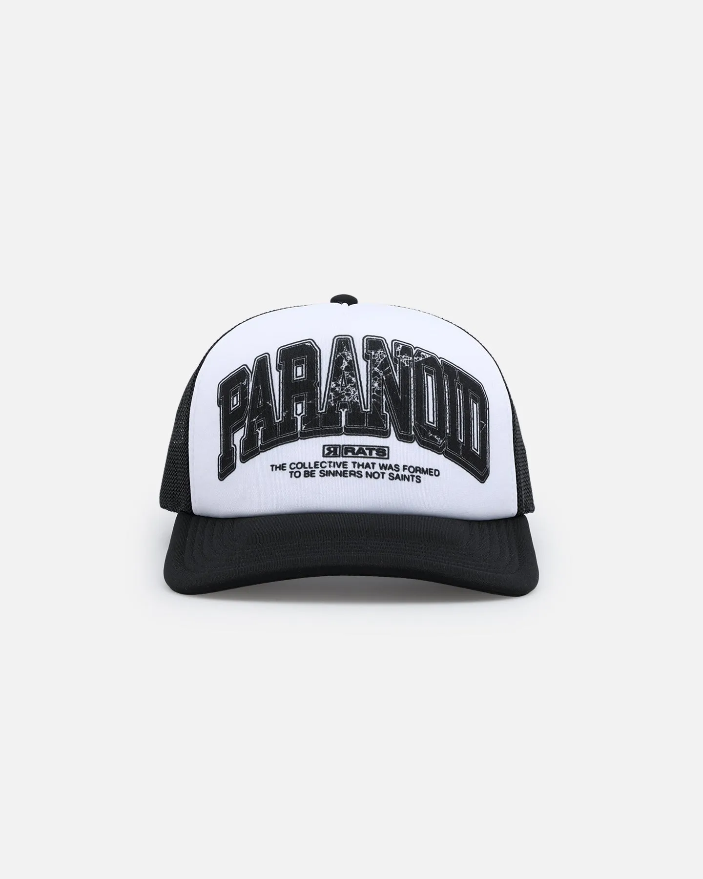 Rats Get Fat Paranoid Trucker Snapback Black/White