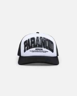 Rats Get Fat Paranoid Trucker Snapback Black/White
