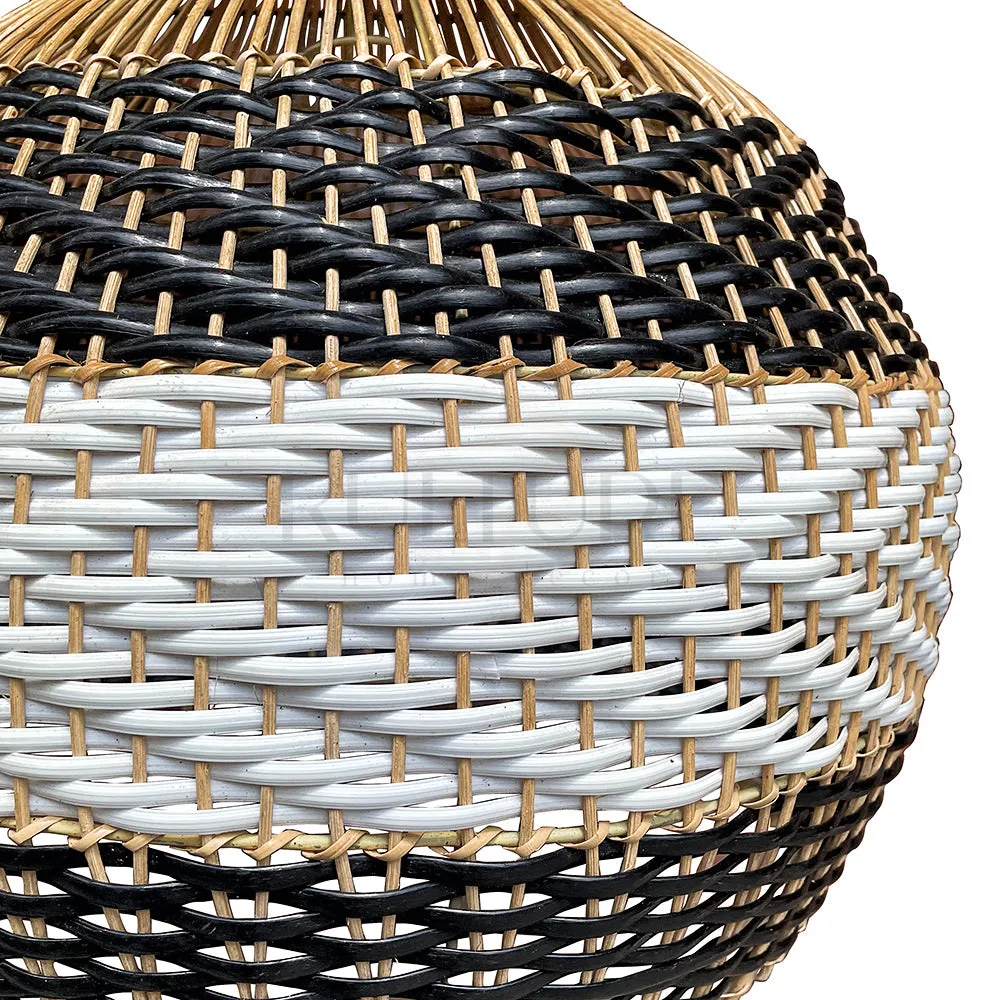 Rattan Pendant Lamp Shades "Medewi Black"