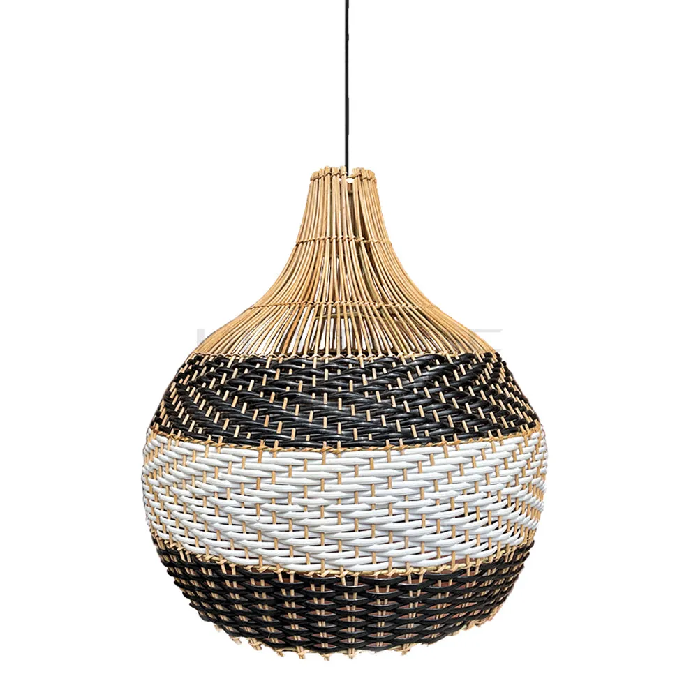 Rattan Pendant Lamp Shades "Medewi Black"