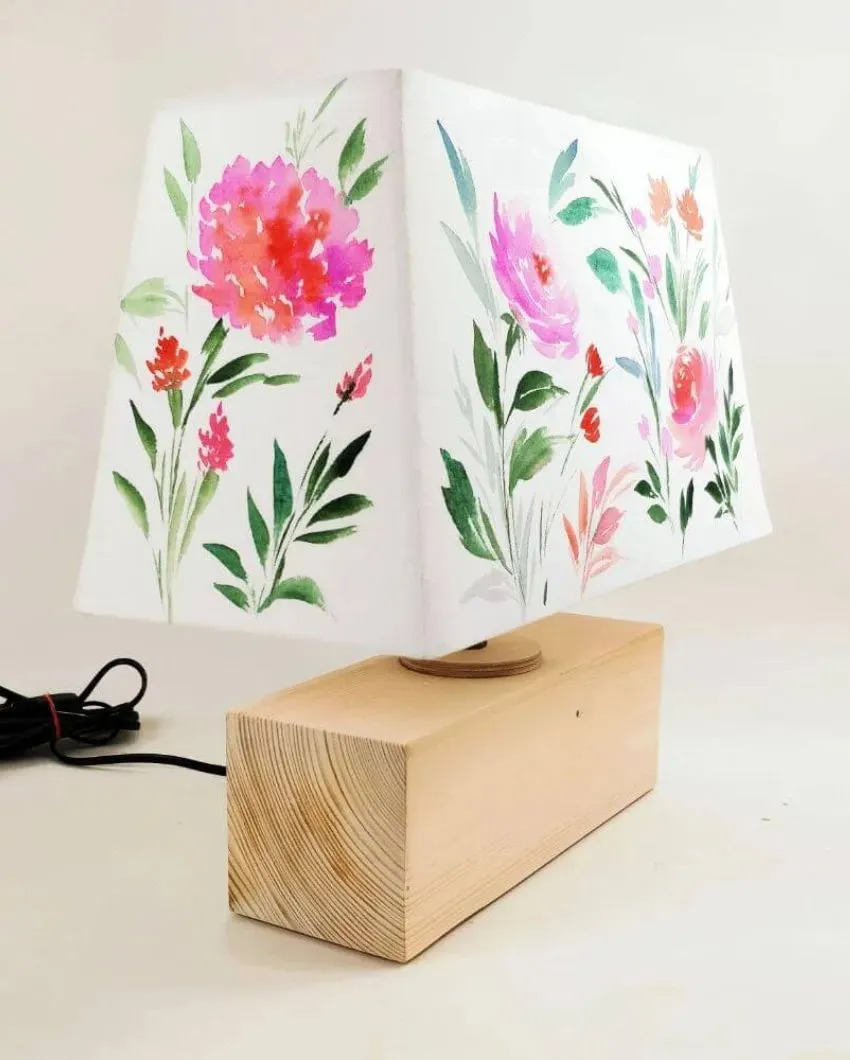 Rectangle New Birds Lamp Shaded Cotton Table Lamp