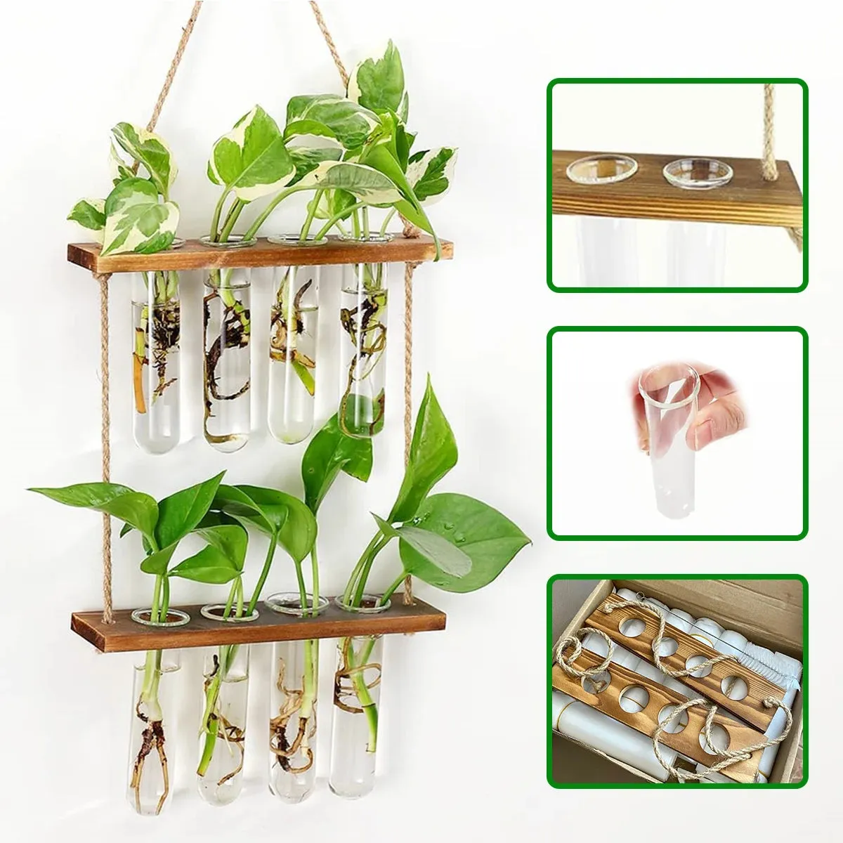 Retro Test Tube Wall Hanging Planters