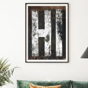 Rustic Western Hawaii Home State Poster Print - HI State Typography Wall Art Sign