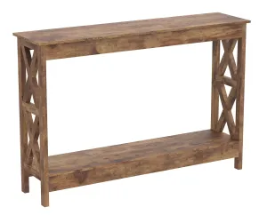 Safdie & Co. Console Table 47.25L Brown Reclaimed Wood 1 Shelf