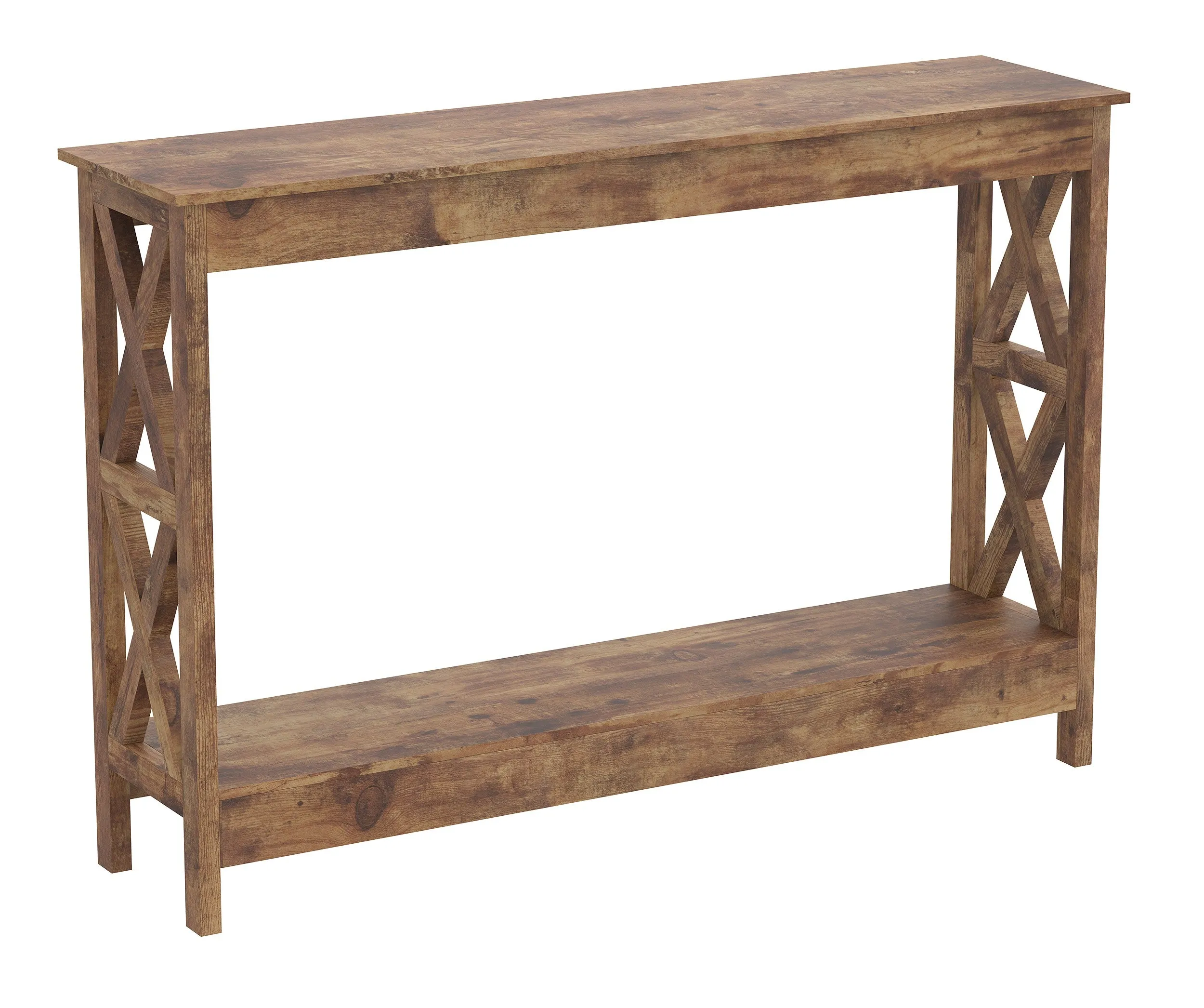 Safdie & Co. Console Table 47.25L Brown Reclaimed Wood 1 Shelf