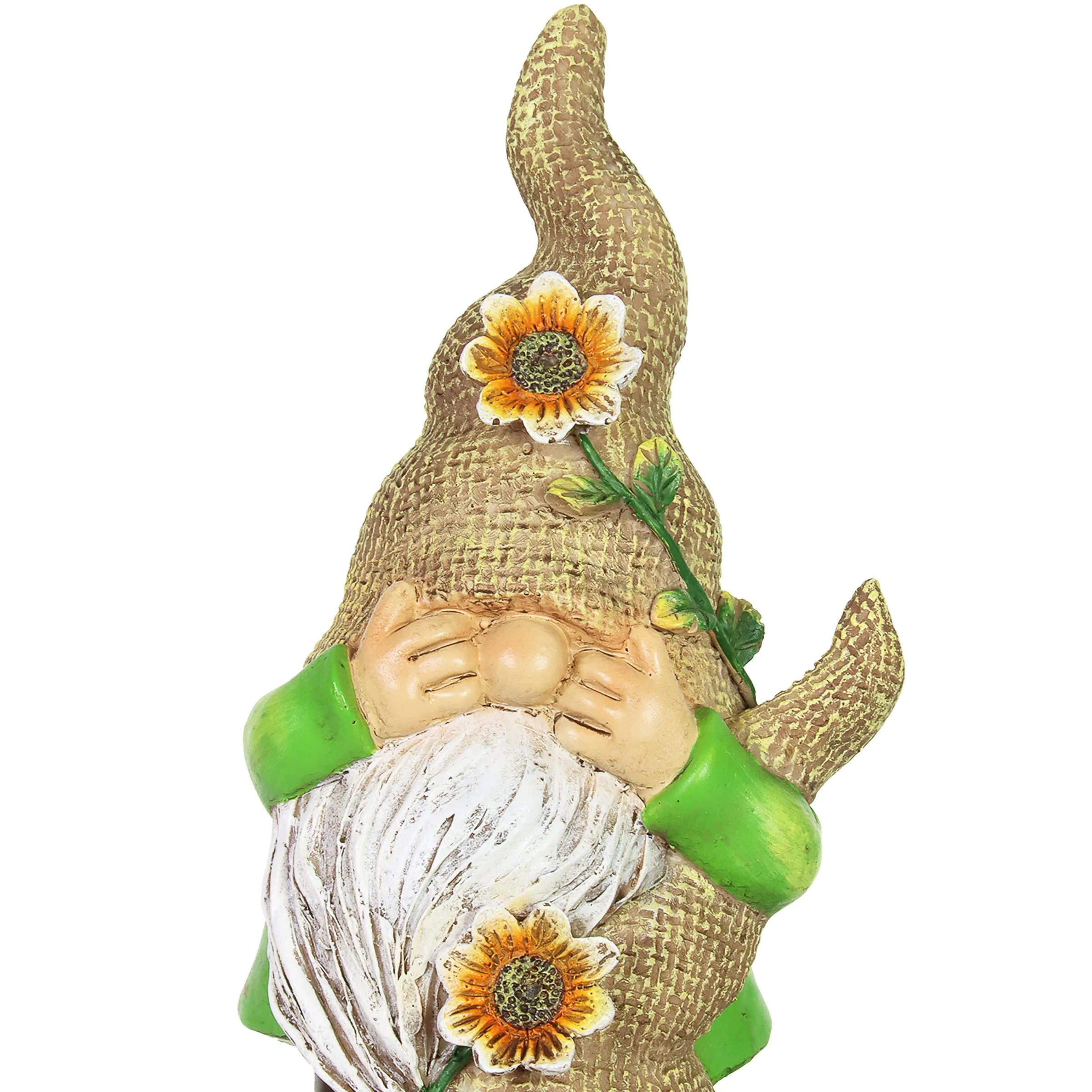 See No, Hear No, Speak No Evil Green T-Shirt Garden Gnomes Statue, 5 by 13.5 Inches