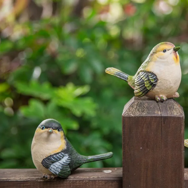 Singing Birds in the Garden, Animal Resin Statue for Garden Ornament, Lovely Birds Statues, Outdoor Decoration Ideas, Garden Ideas