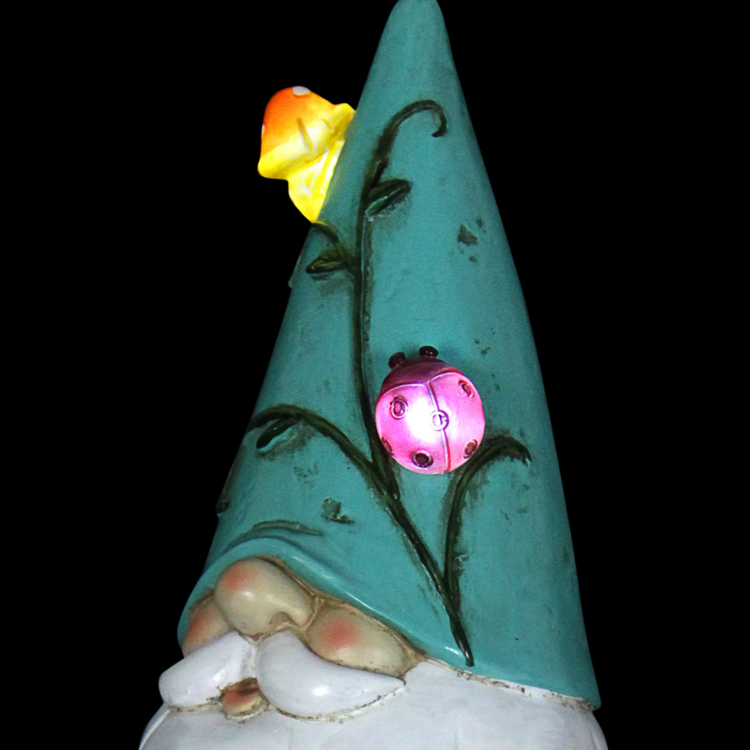 Solar Blue Hat Billy Garden Gnome Statue with Watering Can, 10 Inch