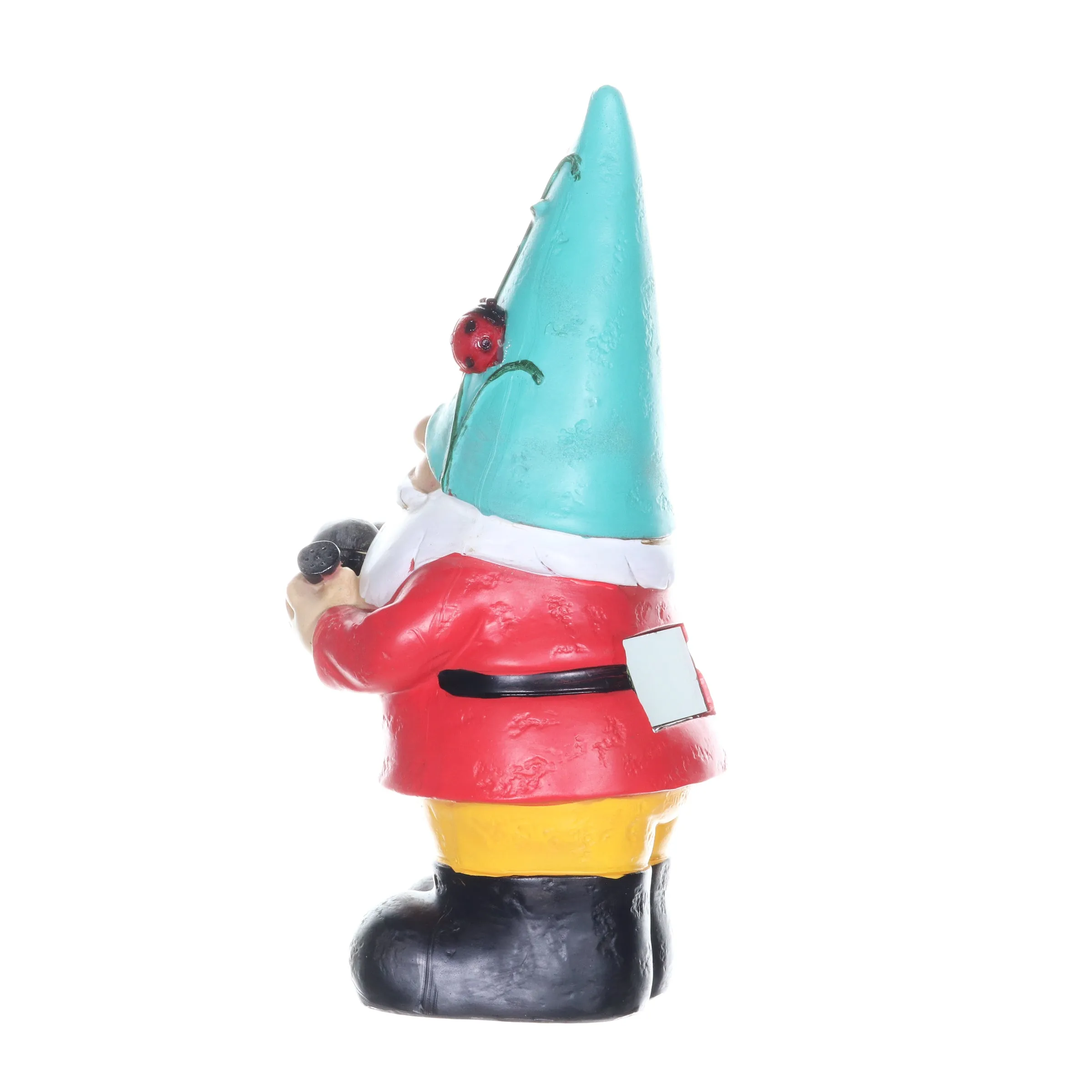 Solar Blue Hat Billy Garden Gnome Statue with Watering Can, 10 Inch