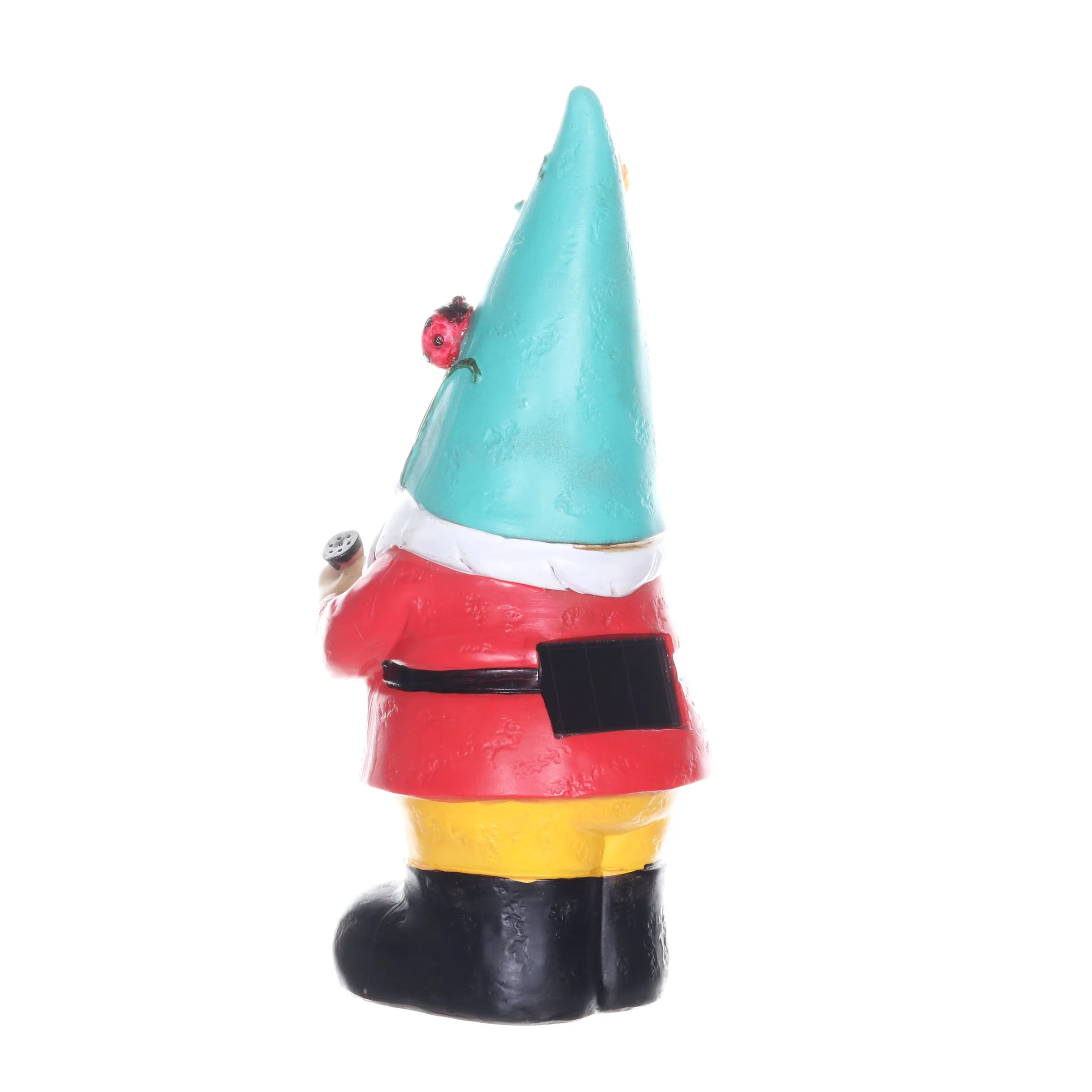 Solar Blue Hat Billy Garden Gnome Statue with Watering Can, 10 Inch
