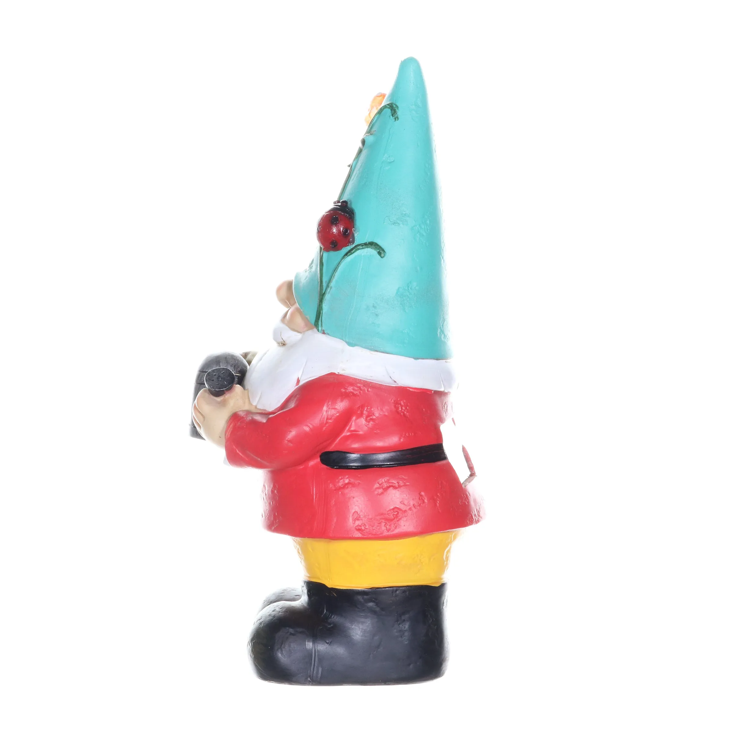 Solar Blue Hat Billy Garden Gnome Statue with Watering Can, 10 Inch